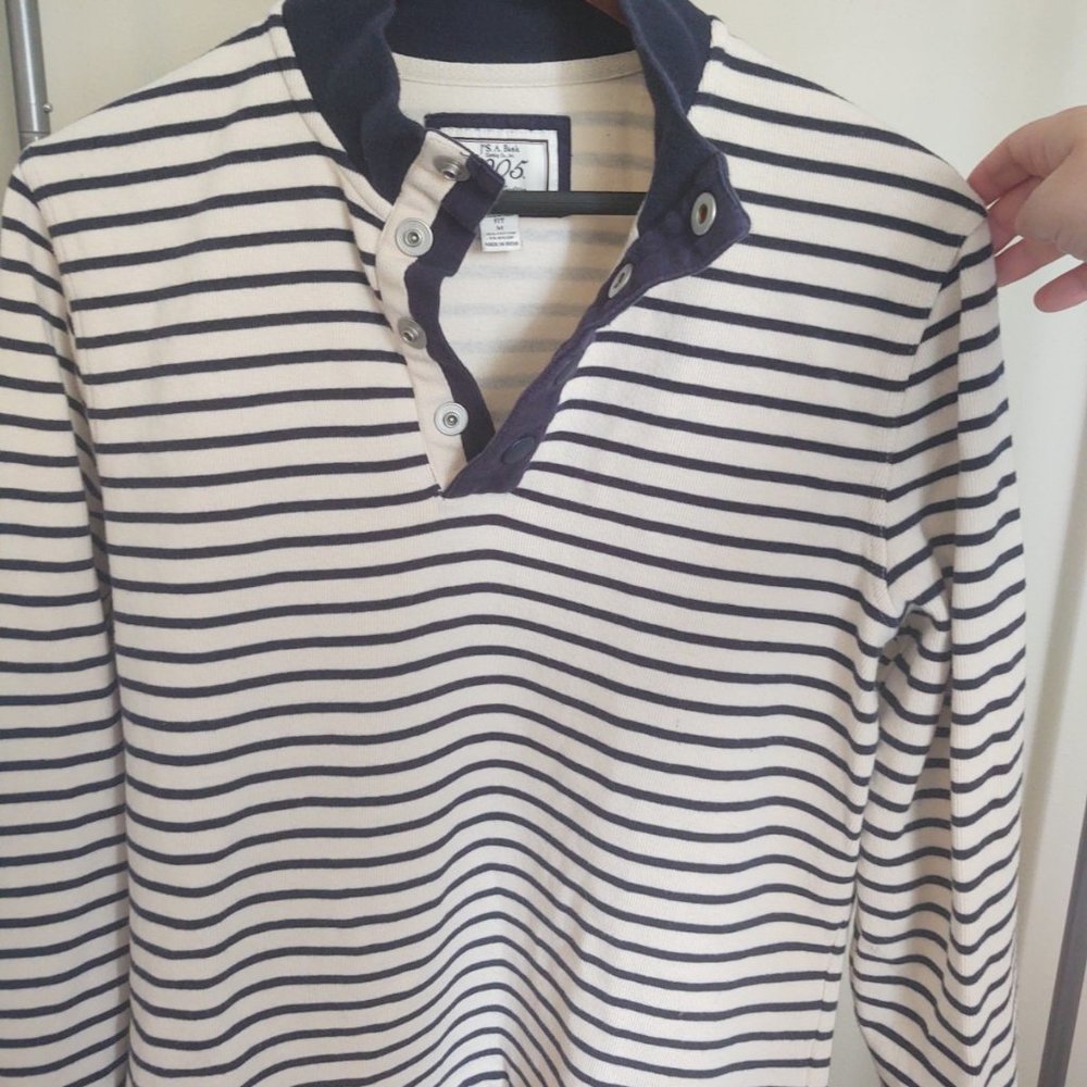 Striped Cotton Pullover